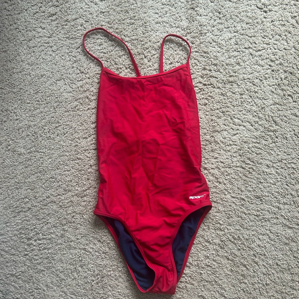 Sporti Red One-Piece Swimsuit